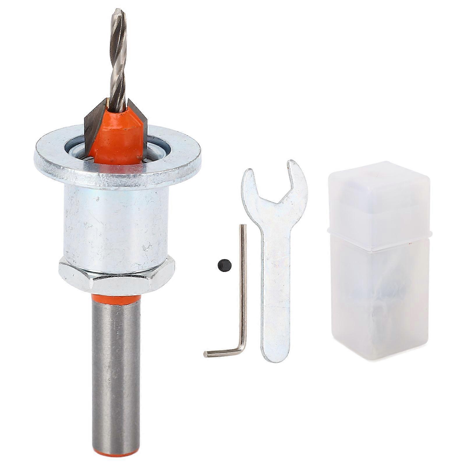 Countersink Bit Set Adjustable Depth Wood Counterbore Drill Bit for Flat and Plug Screws 8x10x2.8