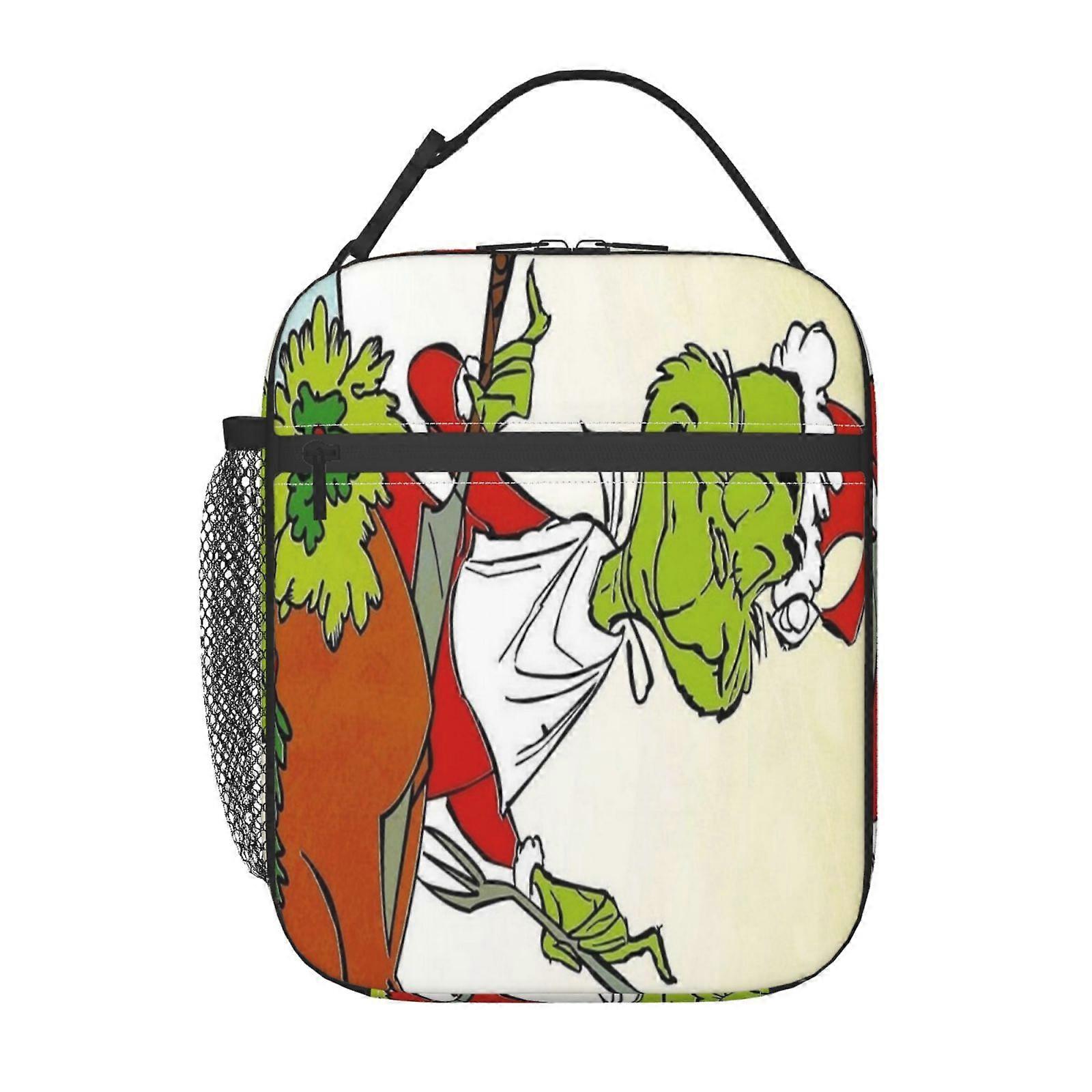 d300 The Grinch Lunch Bag Collapsible Silicone Model, Space-Saving When Empty, Stands Upright When Filled g300