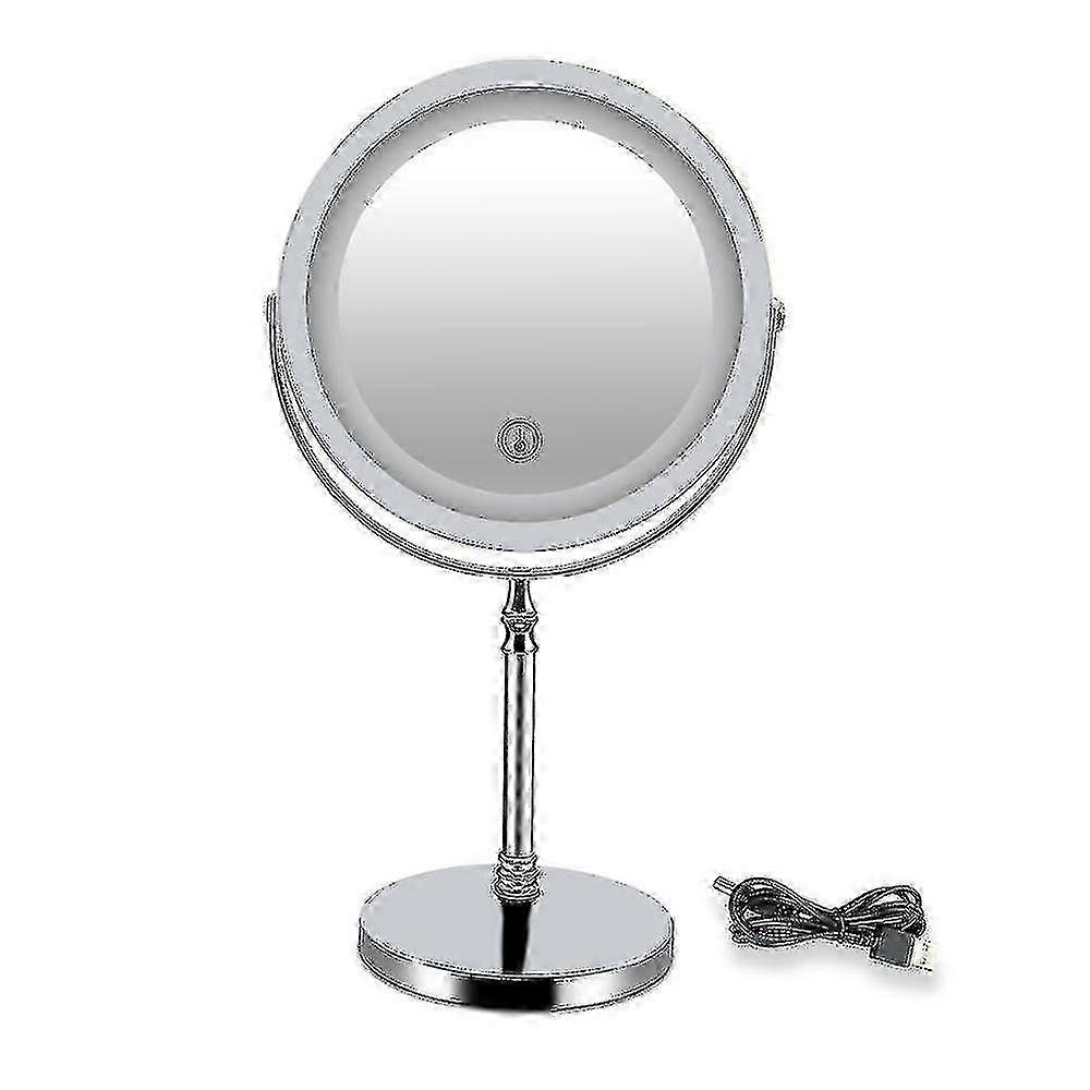 1x/10x Vanity Mirror Magnifying Lighted Makeup Mirror, 7 Inch Two Sided Led