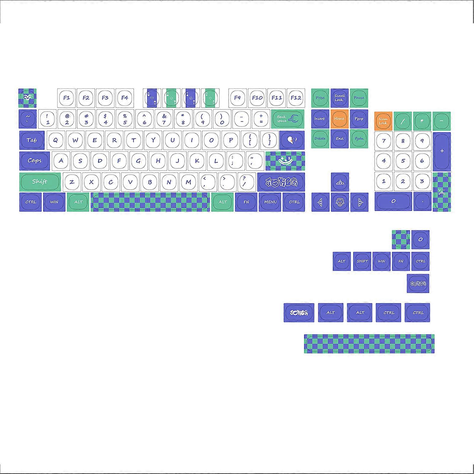 131Keys Keycaps Cartoon Clown Theme PBT Keycap Set Enhances Typing Experience For Mechanical Keyboard Customizable