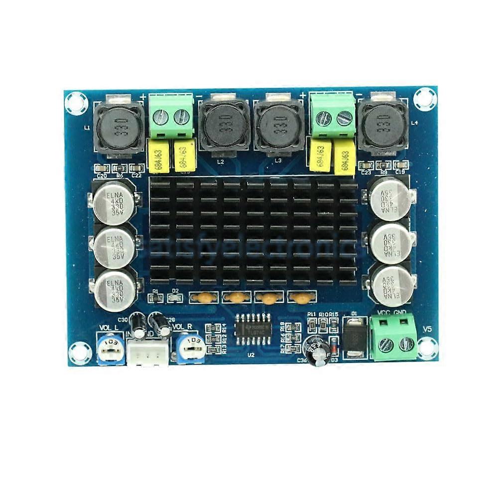 TPA3116D2 Dual-Channel Stereo Audio Amplifier Board 120W*2 Digital Power Amplifier Module 12V-24V Class D HiFi for DIY Projects