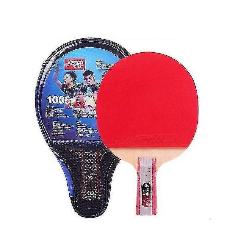Table tennis paddle with short handle and straight racket for beginners training