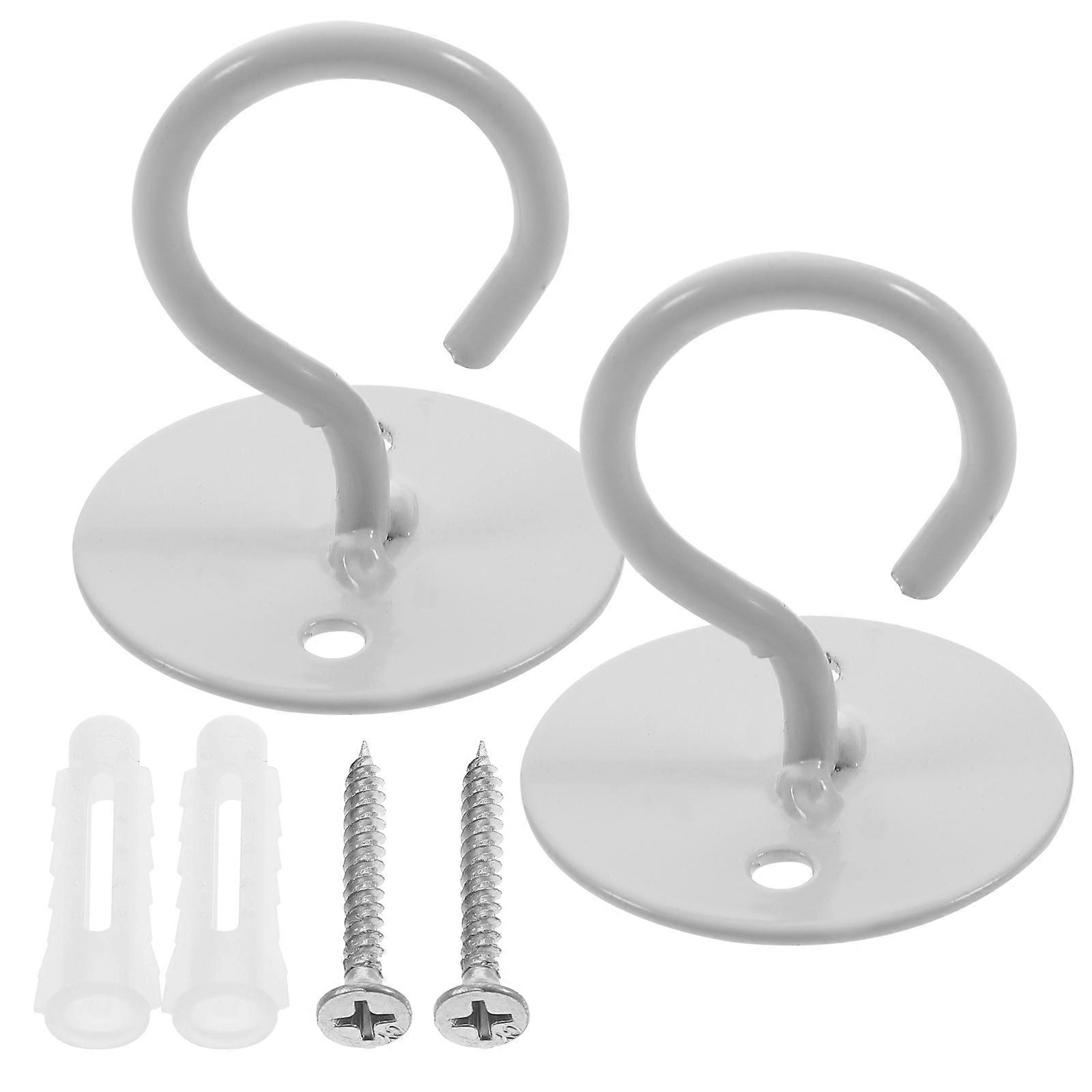 Symmetrical Screw Hole Metal Hooks,Perfect for Hanging Sheer Curtains and Plants,