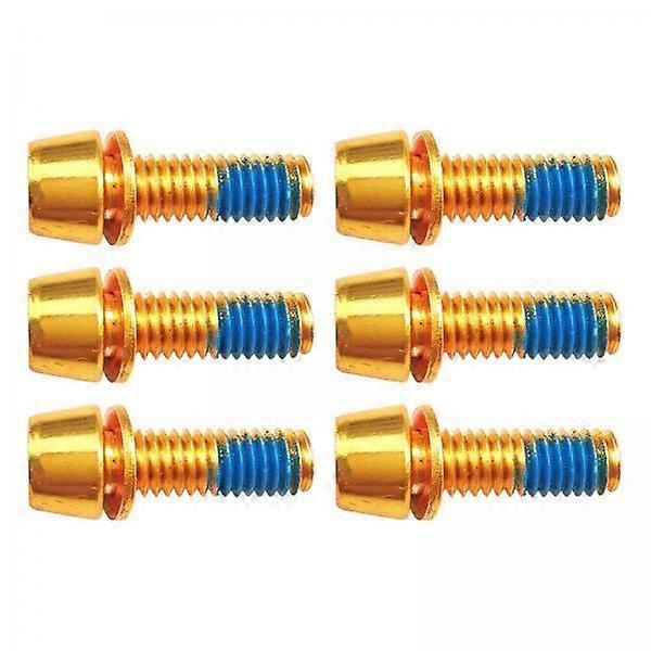 3 x 6ks skrutiek na predstavec bicykla Súprava skrutiek Kotúčová brzda zlatá