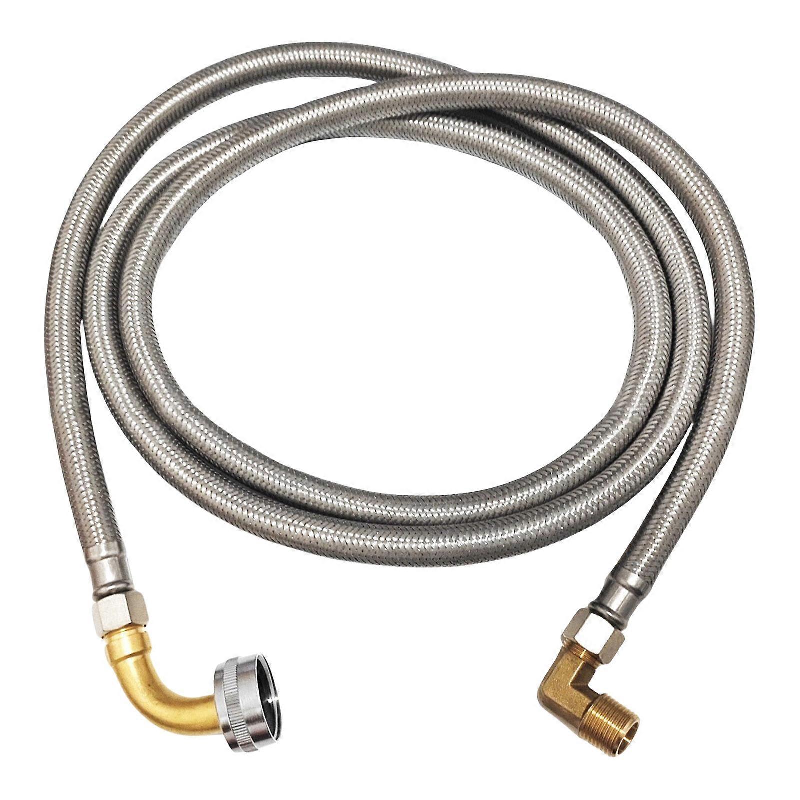 Kit de raccordement au lave-vaisselle 304Tuyau tressé en acier inoxydable Installation simple Raccords à compression 3/8 pouce fournis