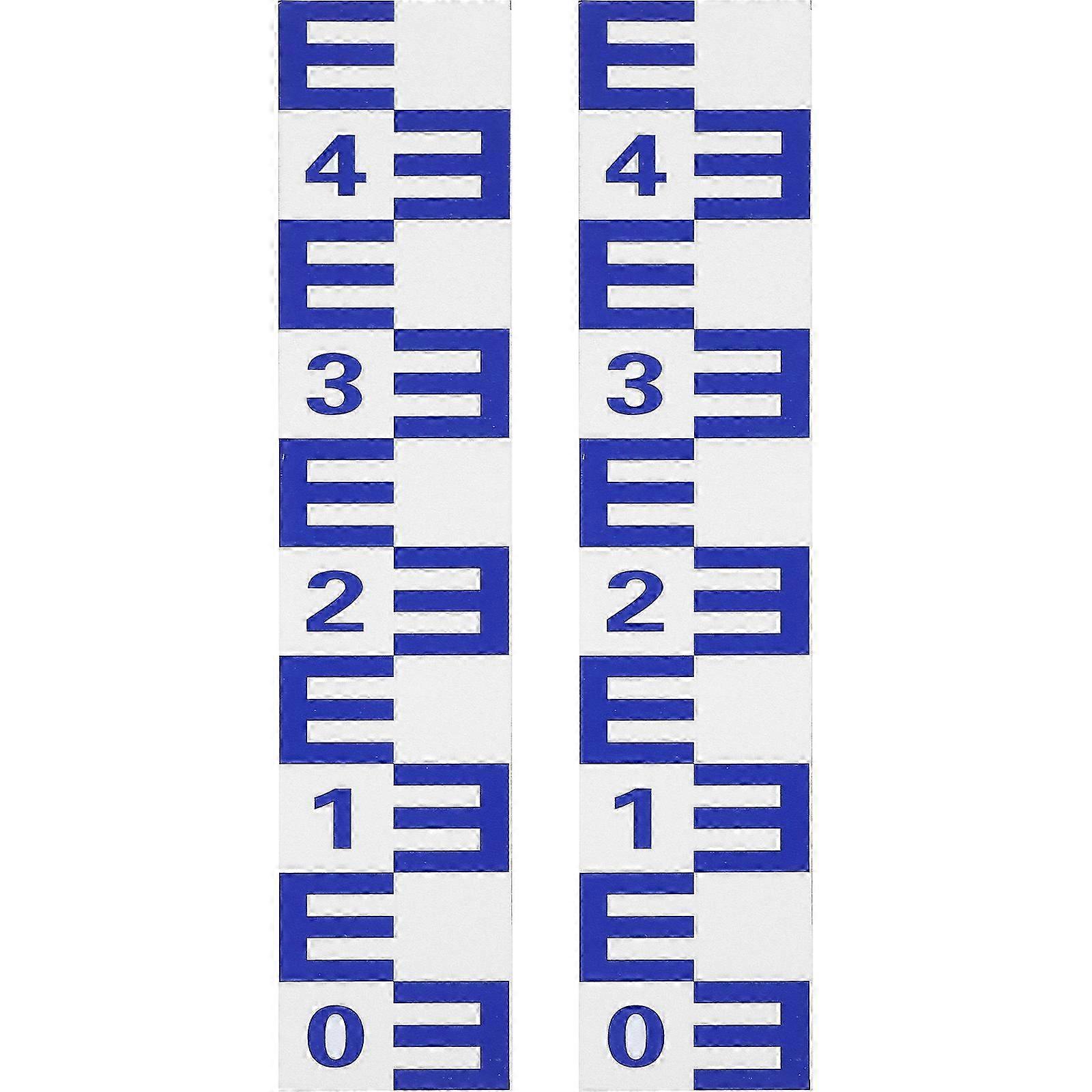 2pcs Self-Adhesive Pool Water Level Gauge Sticker - 50x10cm