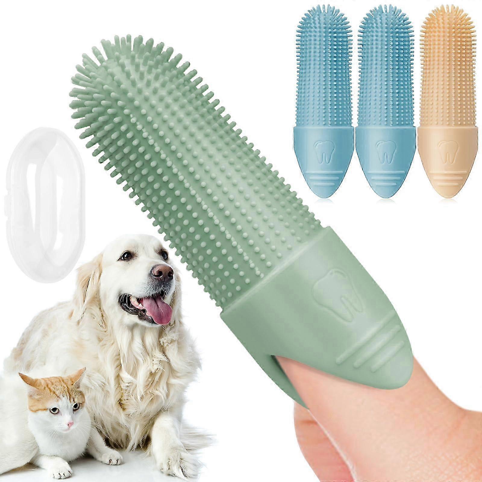 360° Pet Toothbrush Set - 4 Piece Cleaning Kit