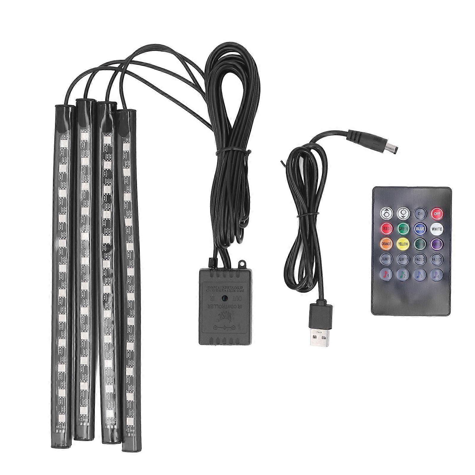 High quality  12-light voice-controlled USB LED lighting 8-color voice-controlled RGB 48-l