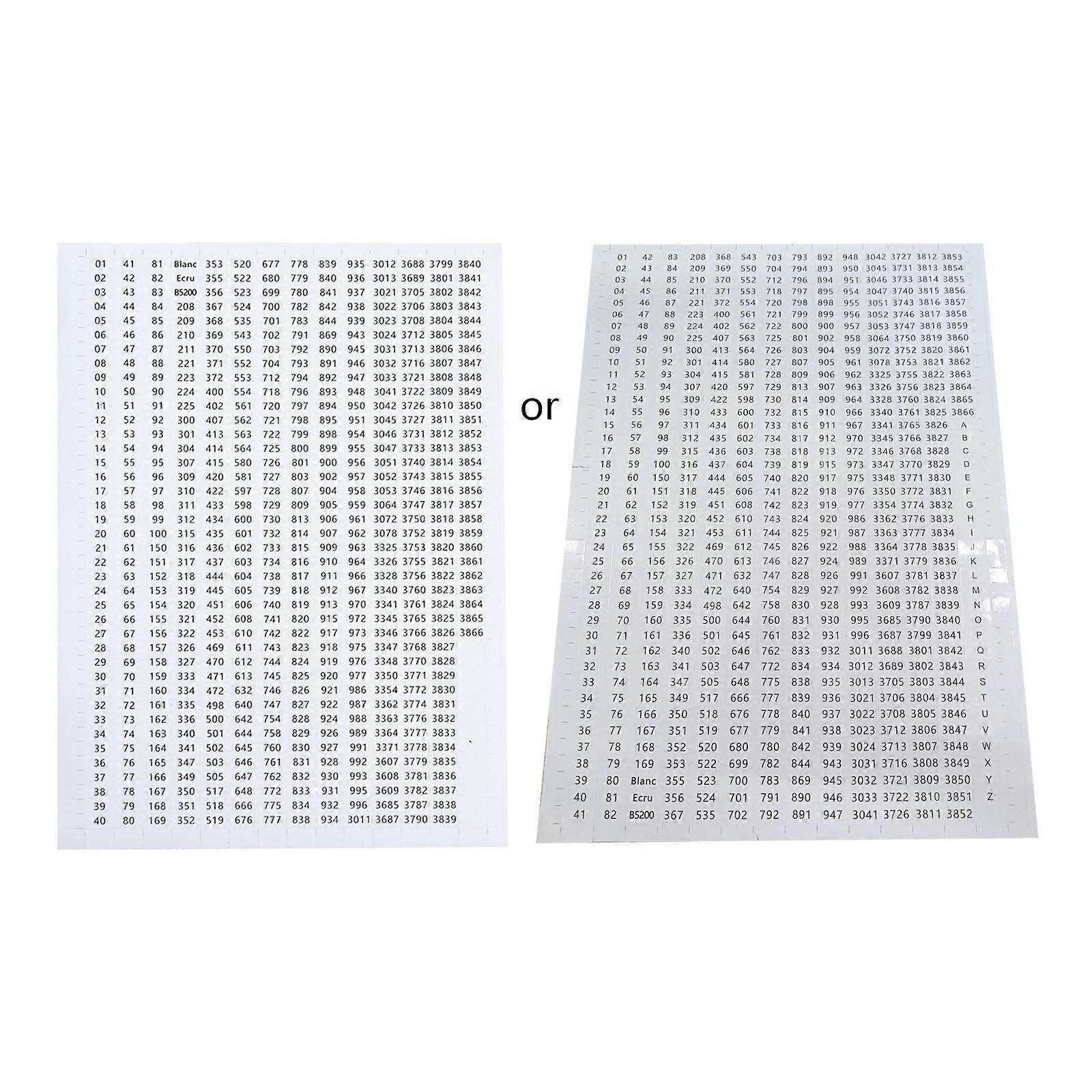 Color Number Stickers Diamond Drawing Number Stickers Self-Adhesive Waterproof Number Labels for Diamond Bead Box Jar Multi-Colored