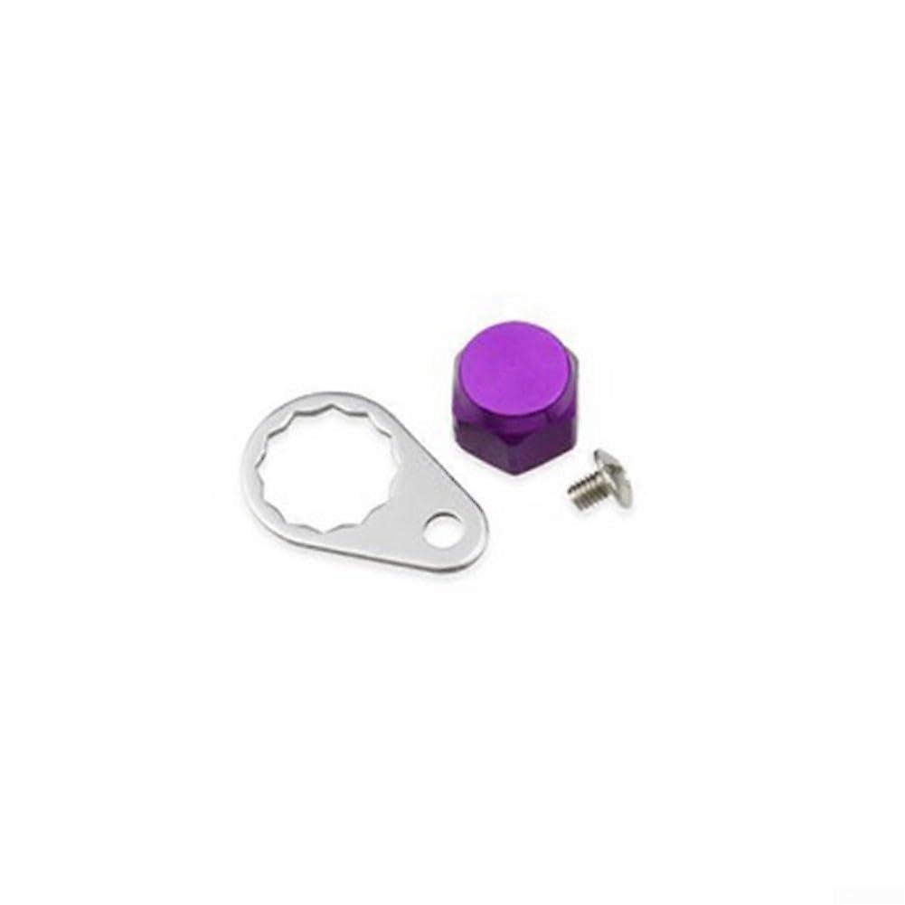 Baitcast Reel Handle Maintenance Set Left Purple with Nut, Locking Plate and Screw for Fishing Reels