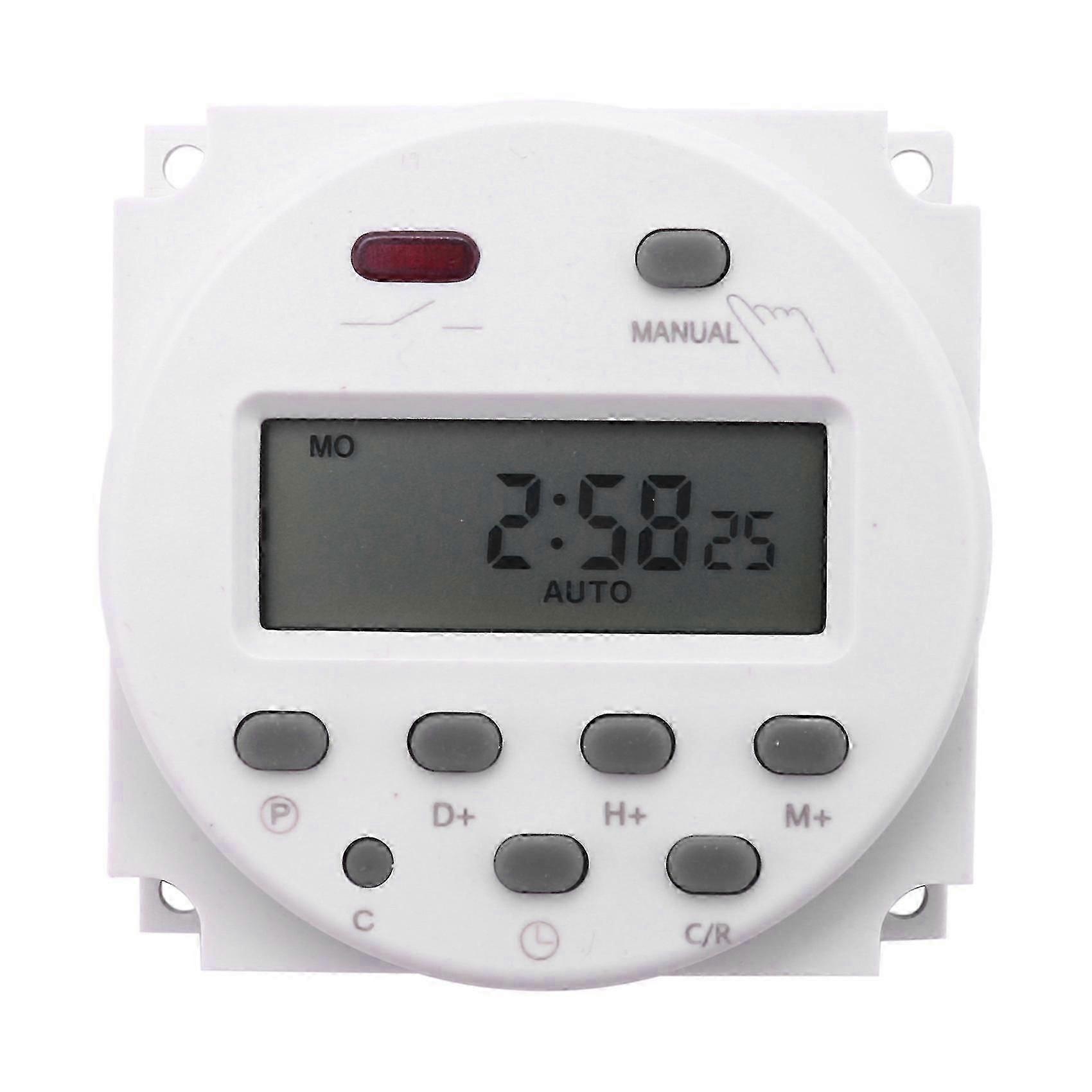 Programmable Timer Relay Switch with LCD Display DC 12V 16A for Electrical Equipment Automation Control