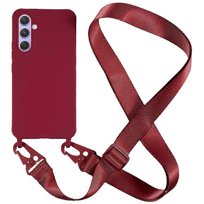 For Samsung Galaxy A25 5G Phone Cover Matte TPU Case with Adjustable Lanyard