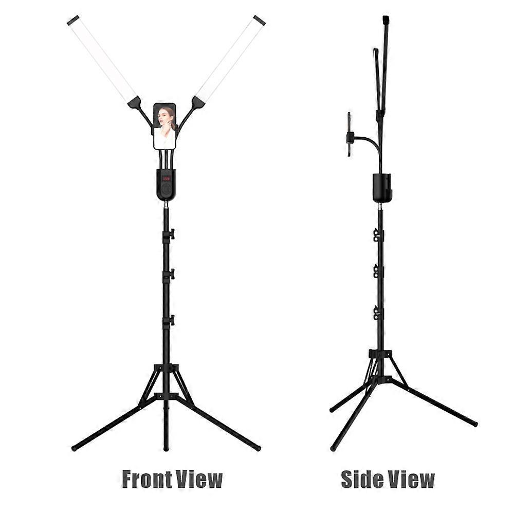 Bi-Color LED Video Light Kit with Stand: Dual-Arm Fill Light for Photography & Video