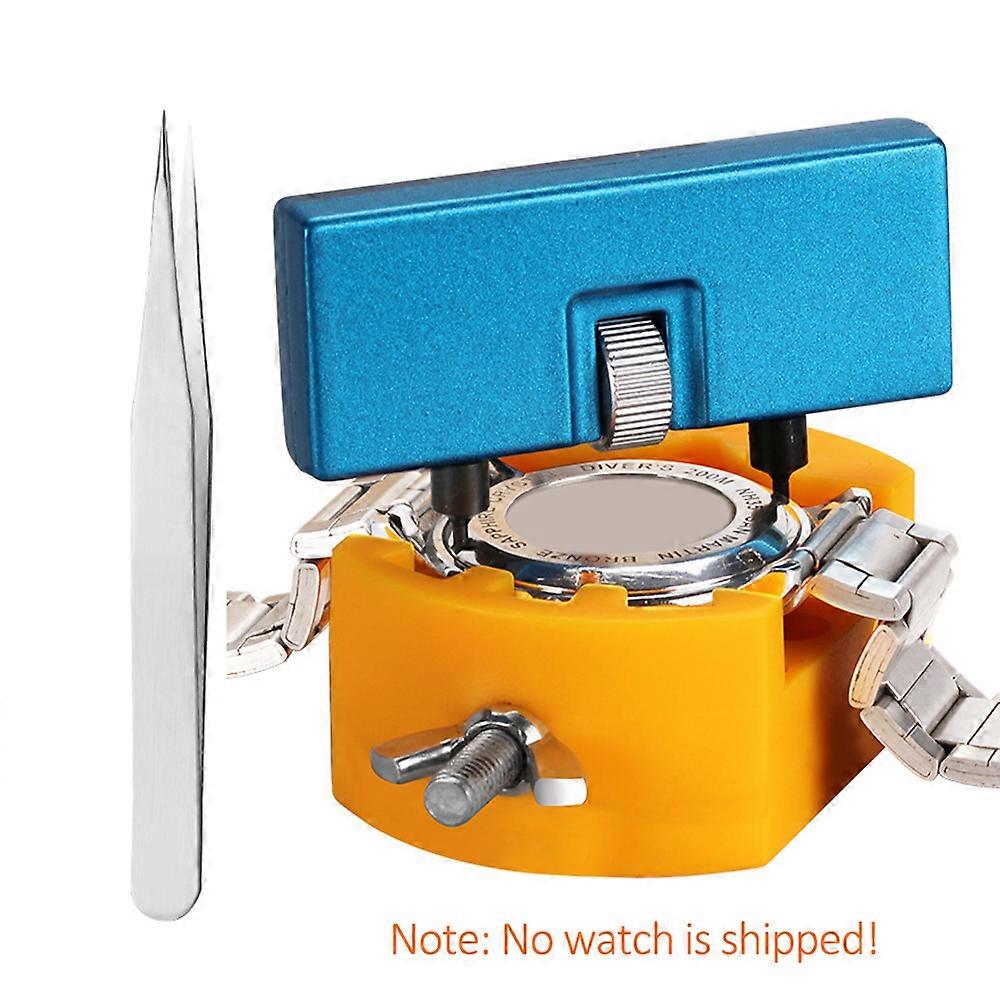 Watch Battery Replacement Tool Kit Watch Wrench Back Remover for Rotate Open Watch Cover Watch Case Opener Set with Watch Back Remover Holder and Twe