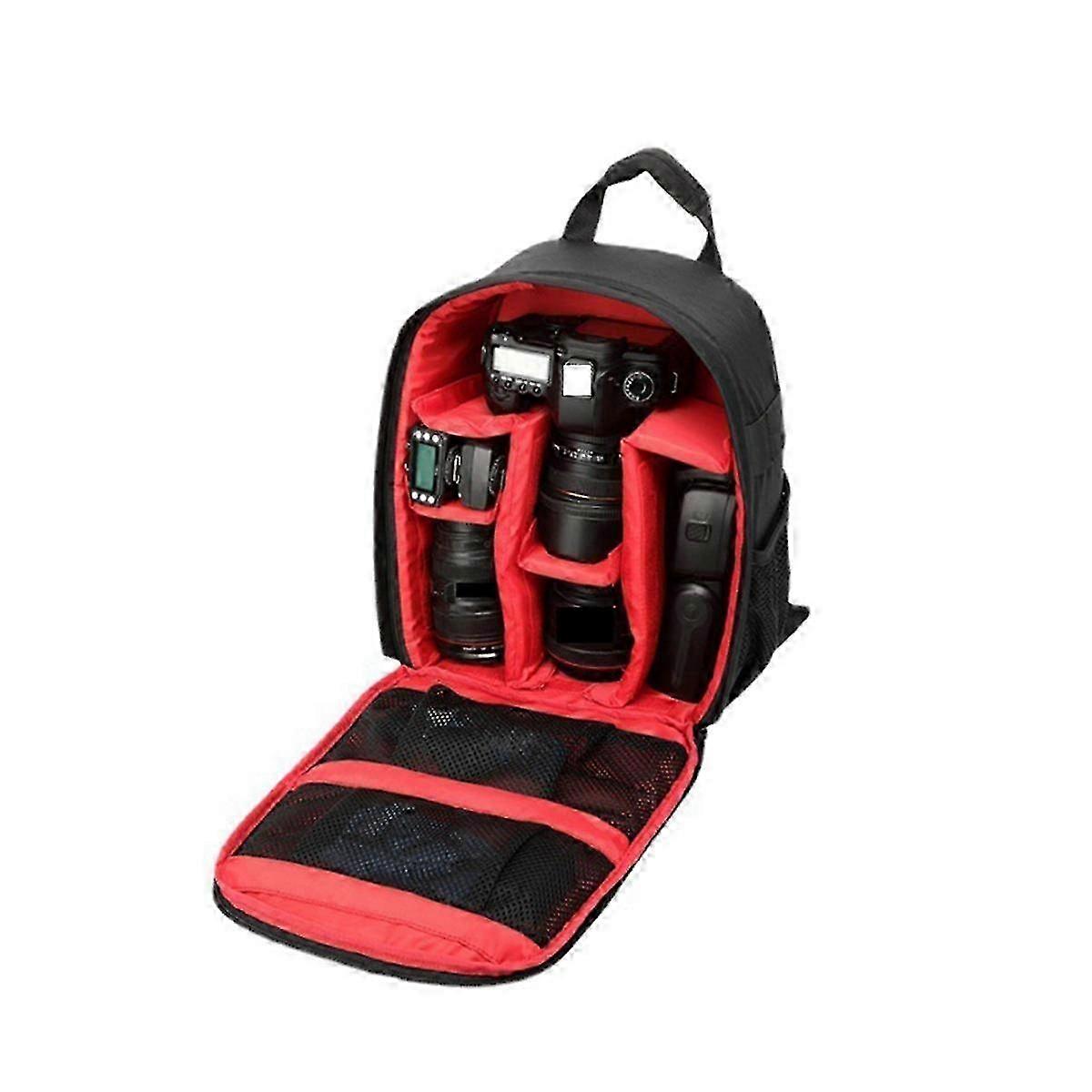 Multi-Functional Camera Backpack, Waterproof Outdoor Camera Bag for Hiking Travel Sprots-Red