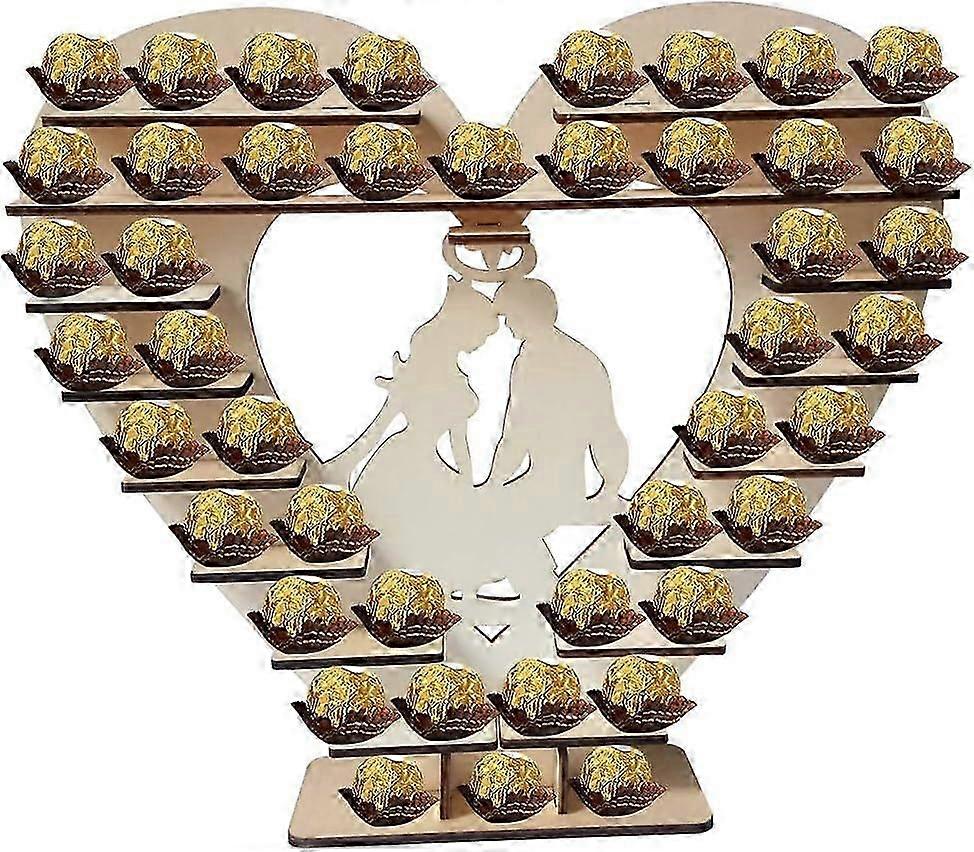 Heart Shaped Display Stand for Chocolate and Wedding Creative Wood Love Design