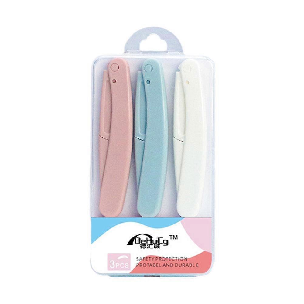 3pcs/box (A)$Eyebrow trimming scissorsEyebrow trimming knifeEyebrow shaving knifeMakeup scissorsEyebrow drawing set