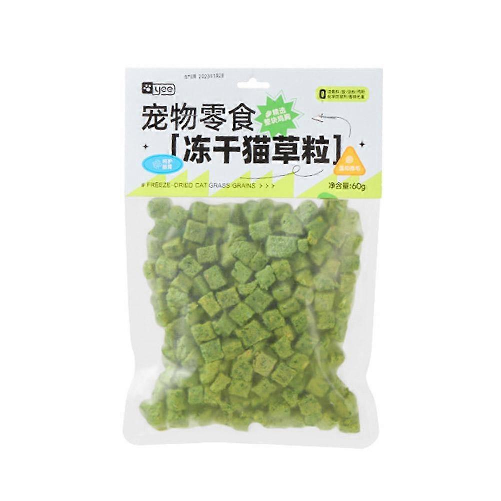 Bag (A) $Cat grass grains freeze-dried cat snacks hair removal hair ball slices cat grass biscuits cat grass slices teething cat weight gain