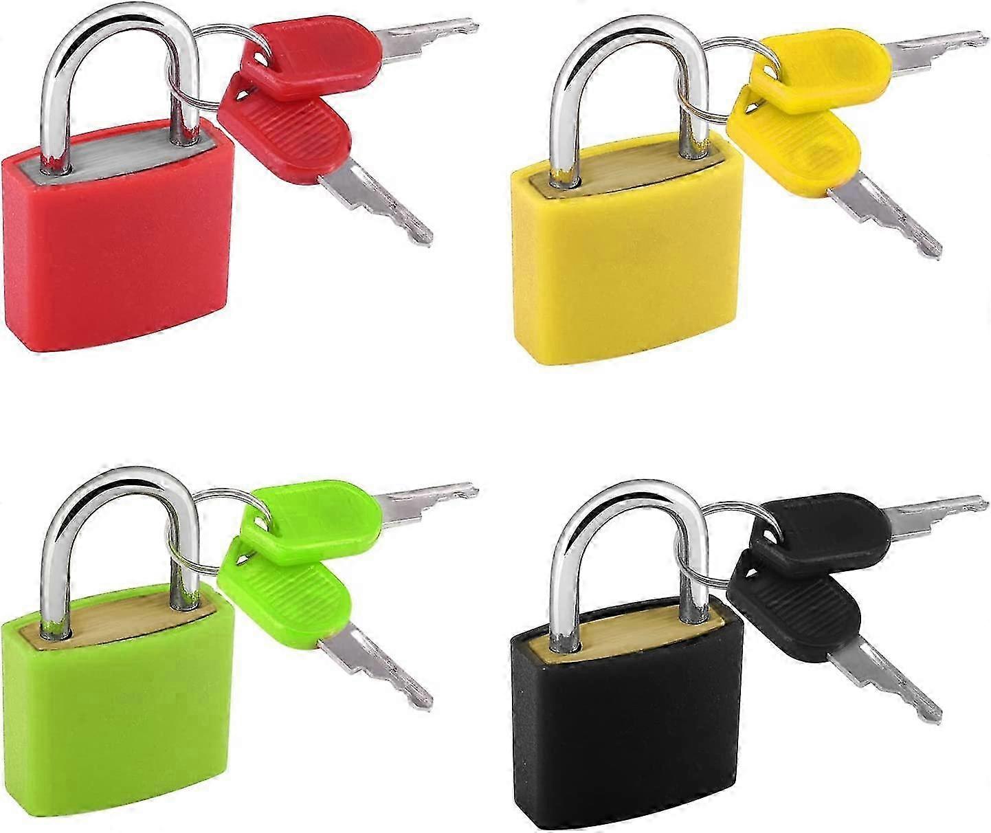 2 PCS Colored Mini Padlocks with Keys, 23mm Suitcase Locks