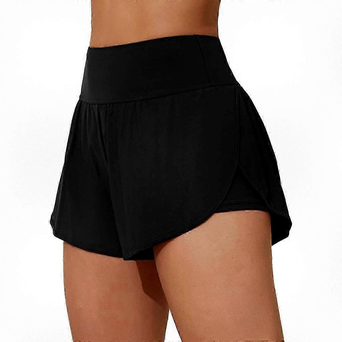 Charmleaks Women's 2-in-1 Swim Shorts with Side Split & Pockets - Quick Dry Swim Trunks Board Shorts for Beach & Pool Activities