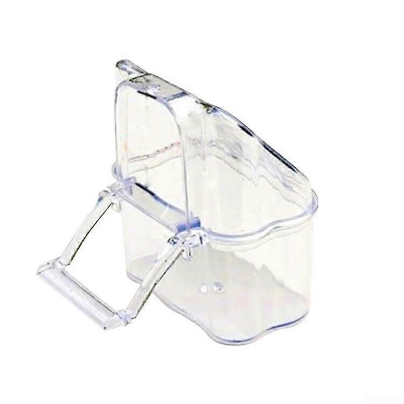 Bird Feeder Water Bowl Compatible with Budgies and Cockatiels with Splash Proof Cap for Clean Feeding (1 Piece, Clear) 1 piece clear