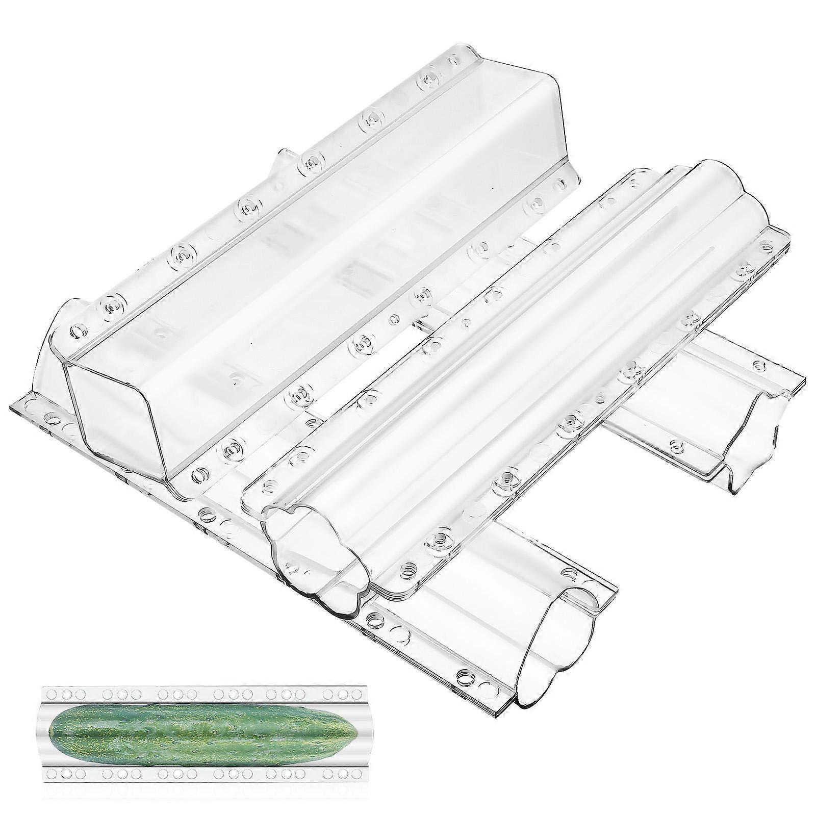 Creative Plastic Cucumber Growing Molds for DIY Use Transparent Unique Shapes Versatile 4 Pcs