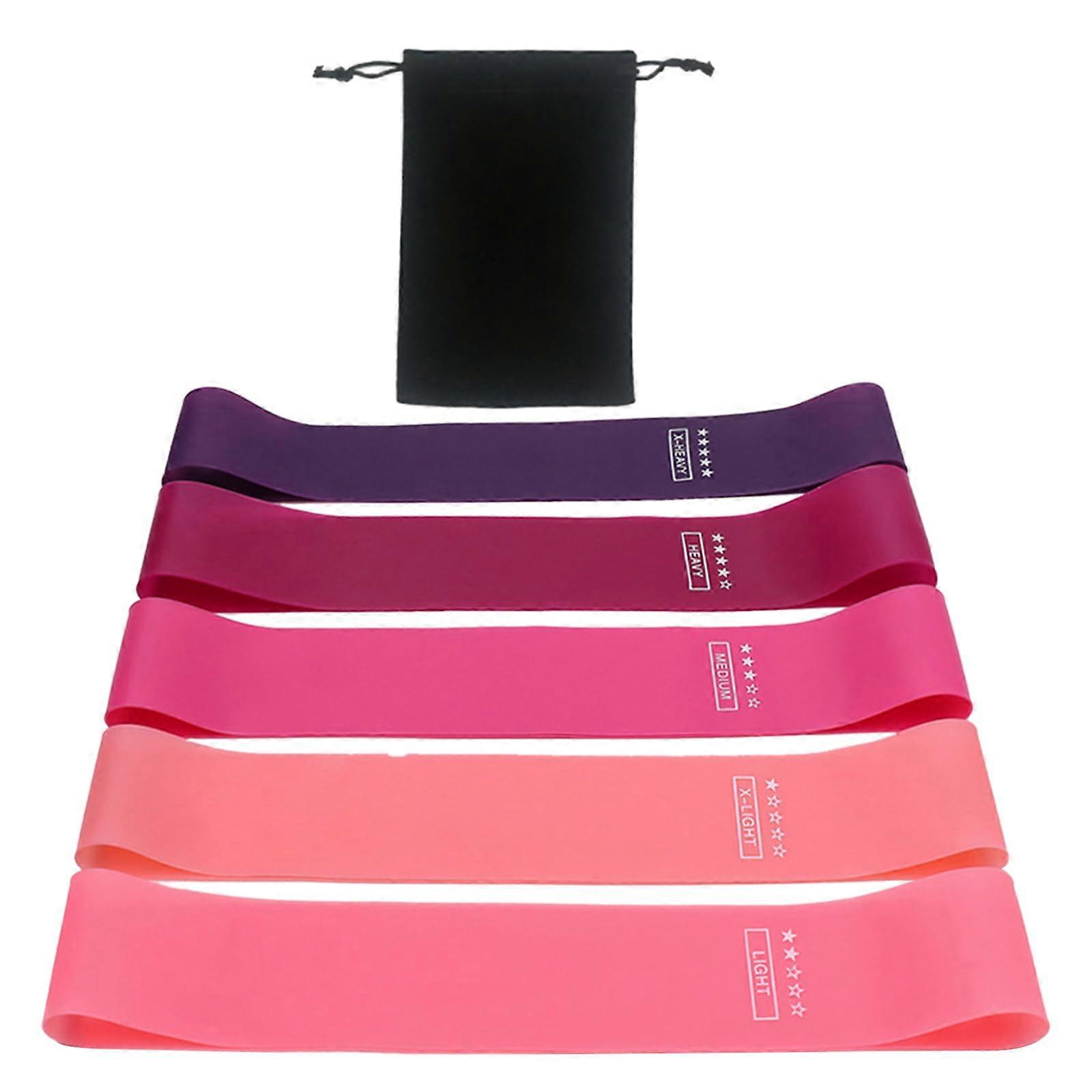 5Pcs Resistance Loop Bands for Legs and Glutes, Non-Slip Workout Bands, Hip Circles, Durable Fabric, Adjustable Sizes
