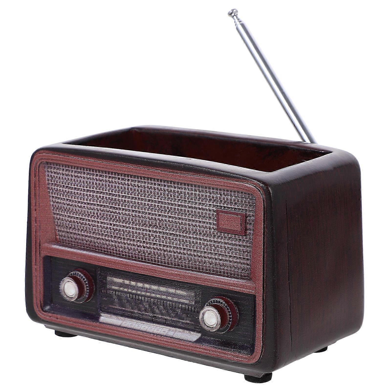 Resin Succulent Planter in Retro Radio Form, Great for Tabletop or Shelf Display