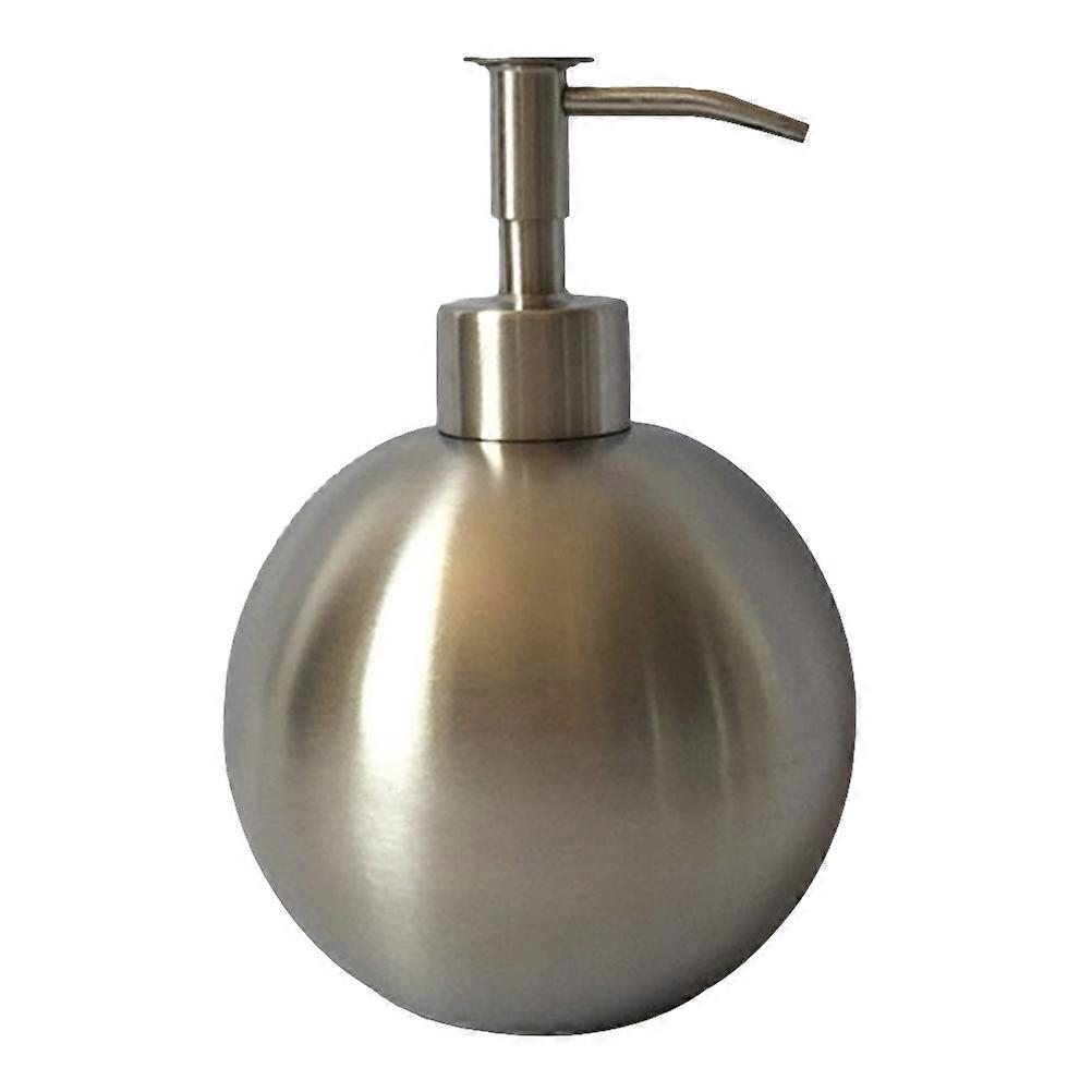 Soap Dispenser For Bathroom Refillable Stainless Steel Round Shape Easy To Clean Outdoor Use 1Set