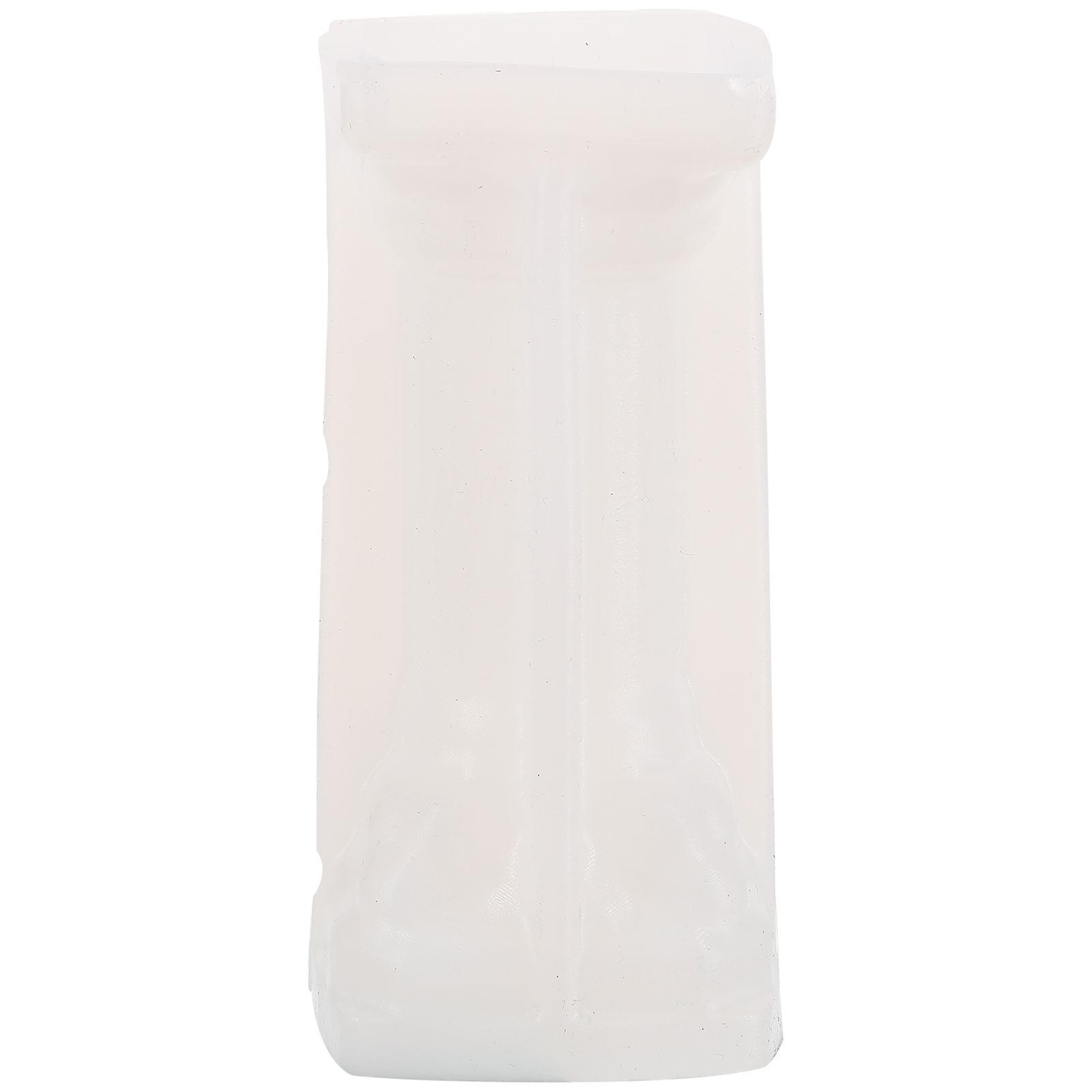 Scented Candle Mold Diy Making Pillar Shape White 11x5.5cm Flexible Silicone 1Set