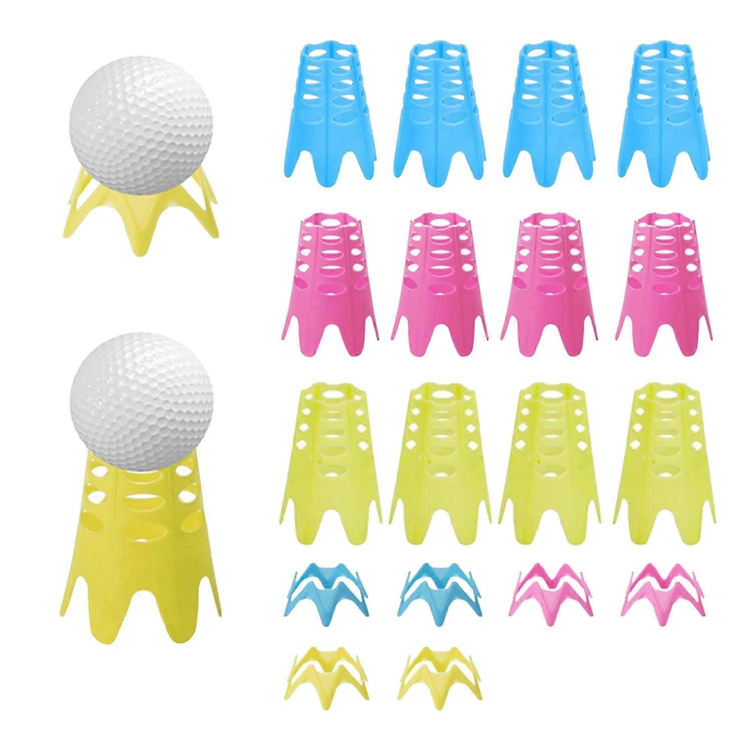Golf Training Tees Pack of 18, Reusable Plastic, 12 Large and 6 Small Sizes, Ideal for Short and Long Game Practice