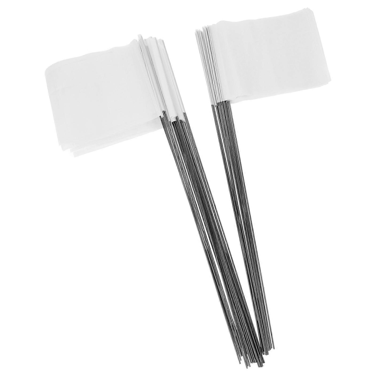 Drapeaux de marquage d'obstacles en fil d'acier pour jardiniers, lot de 50