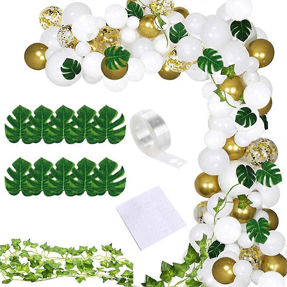 Rattan Monstera Balloons 1 Set 124Pcs Assorted Color Ideal For Banquet KTV Bar Decorations