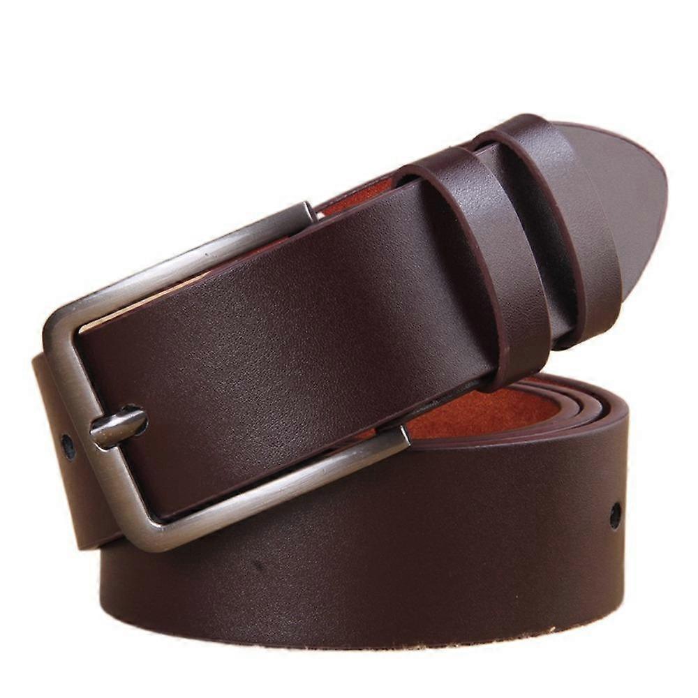 3.8cm Width Leather Business Belt PU Metal Buckle Belt Soft Men's Waist Belt Office