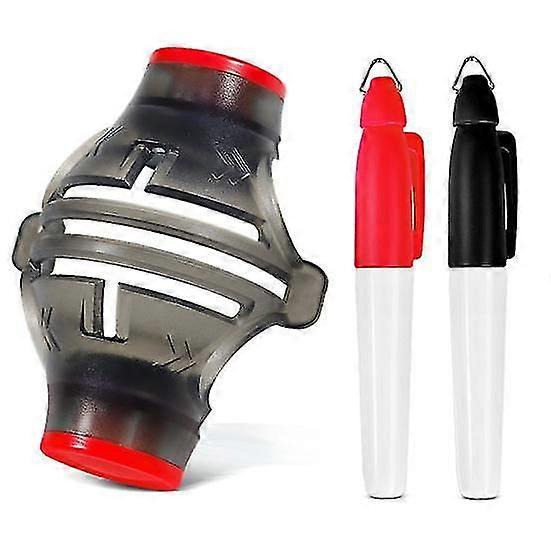 Golf Ball Marker Stencil with Marker Pens Lightweight Portable Versatile Precision Golf Ball Liner Drawing Marking Tool Kit