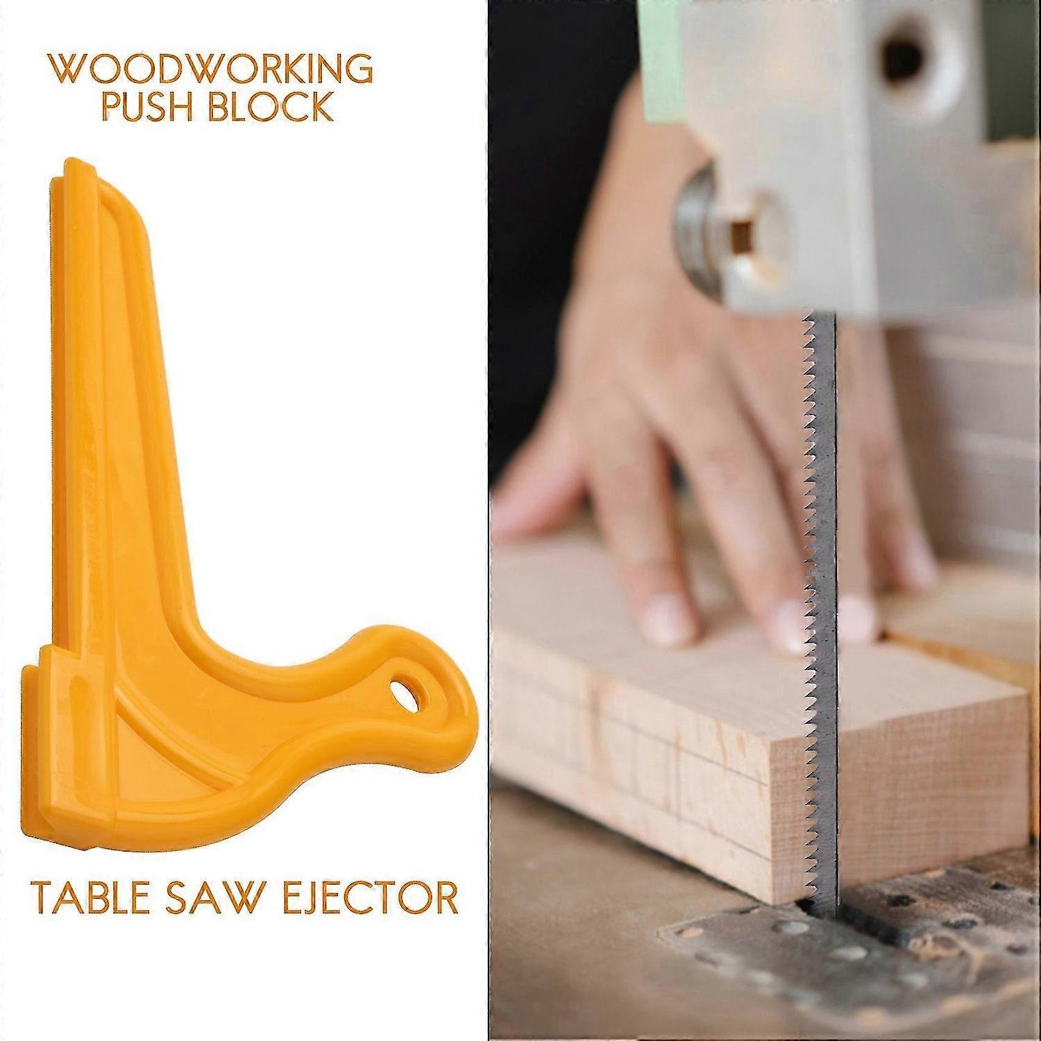 Yellow Plastic Woodworking Practical Push Block Hand Saw Plastic Push Sticks Tool Set for Woodworker