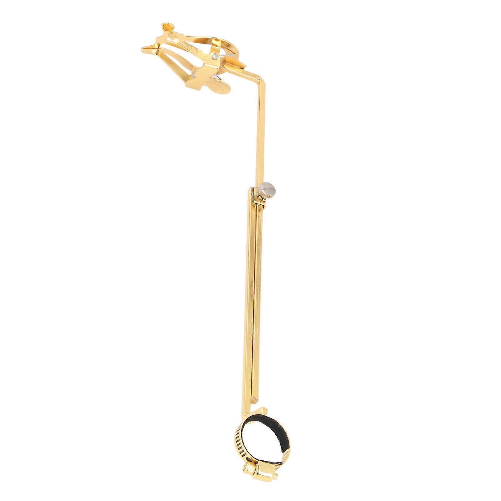 Alloy Flute Sheet Music Holder, Portable Music Stand, Clip for Performance Practice, Golden