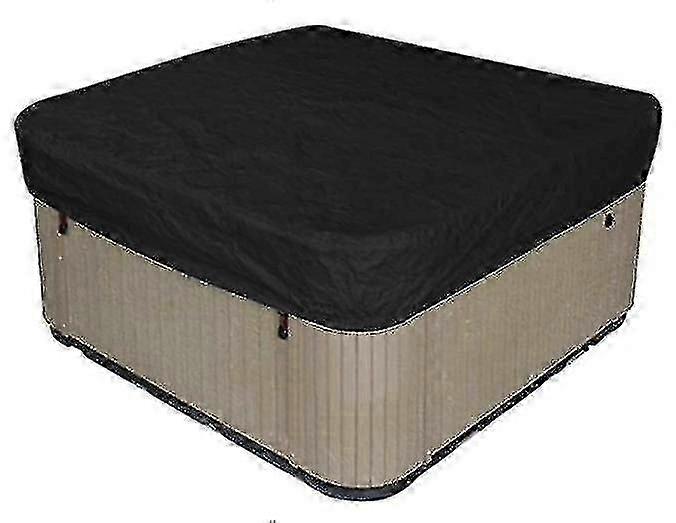 Couverture carrée de spa carrée en polyester imperméable noir 218 * 218 * 30cm pour spas et bains à remous extérieurs, compatible avec diverses marques