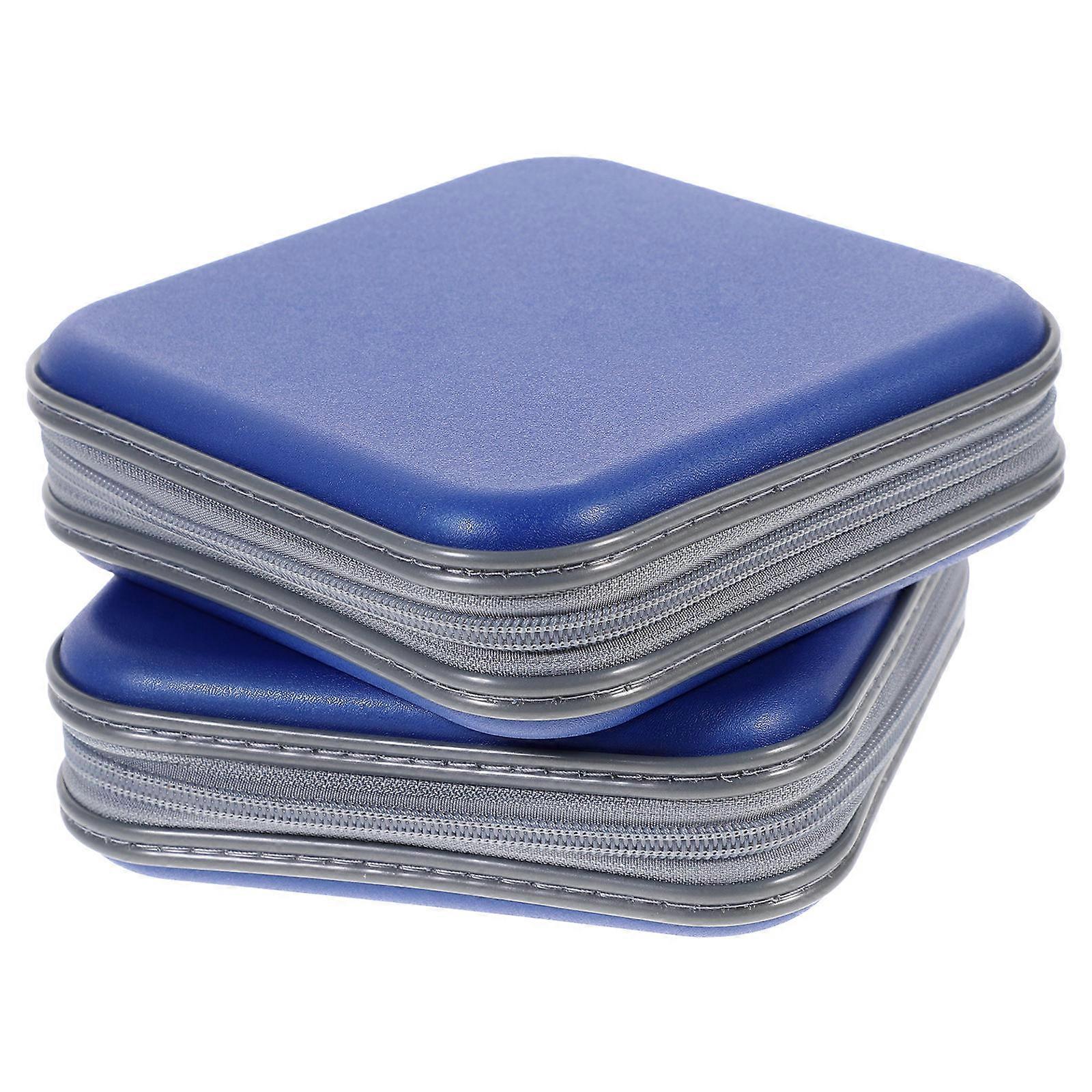 2pcs CD DVD Organizer Case Lightweight CD Holder with Zipper Closure for Car Home Storage Protects Media from Damage Travel Friendly