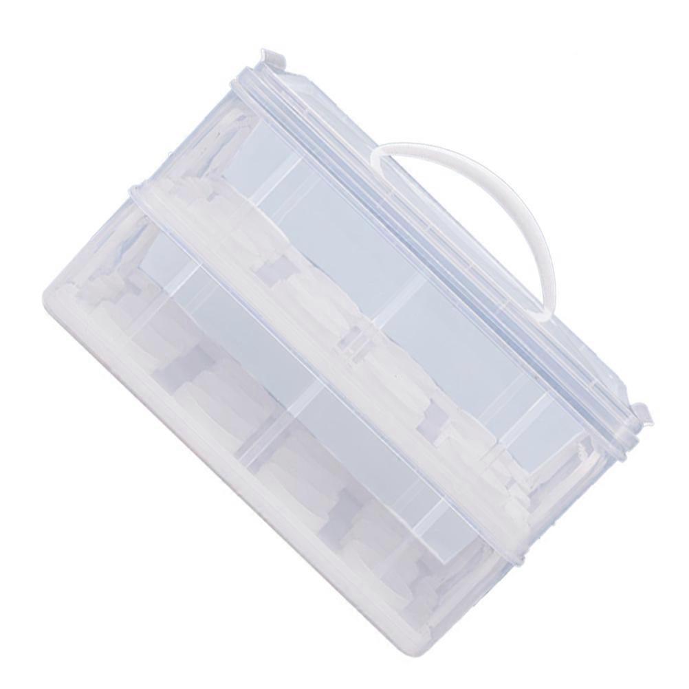 Clear Dessert Cake Box Double Layer Plastic Dessert Packaging Box 36X26CM Transparent Design For General Users 1Set