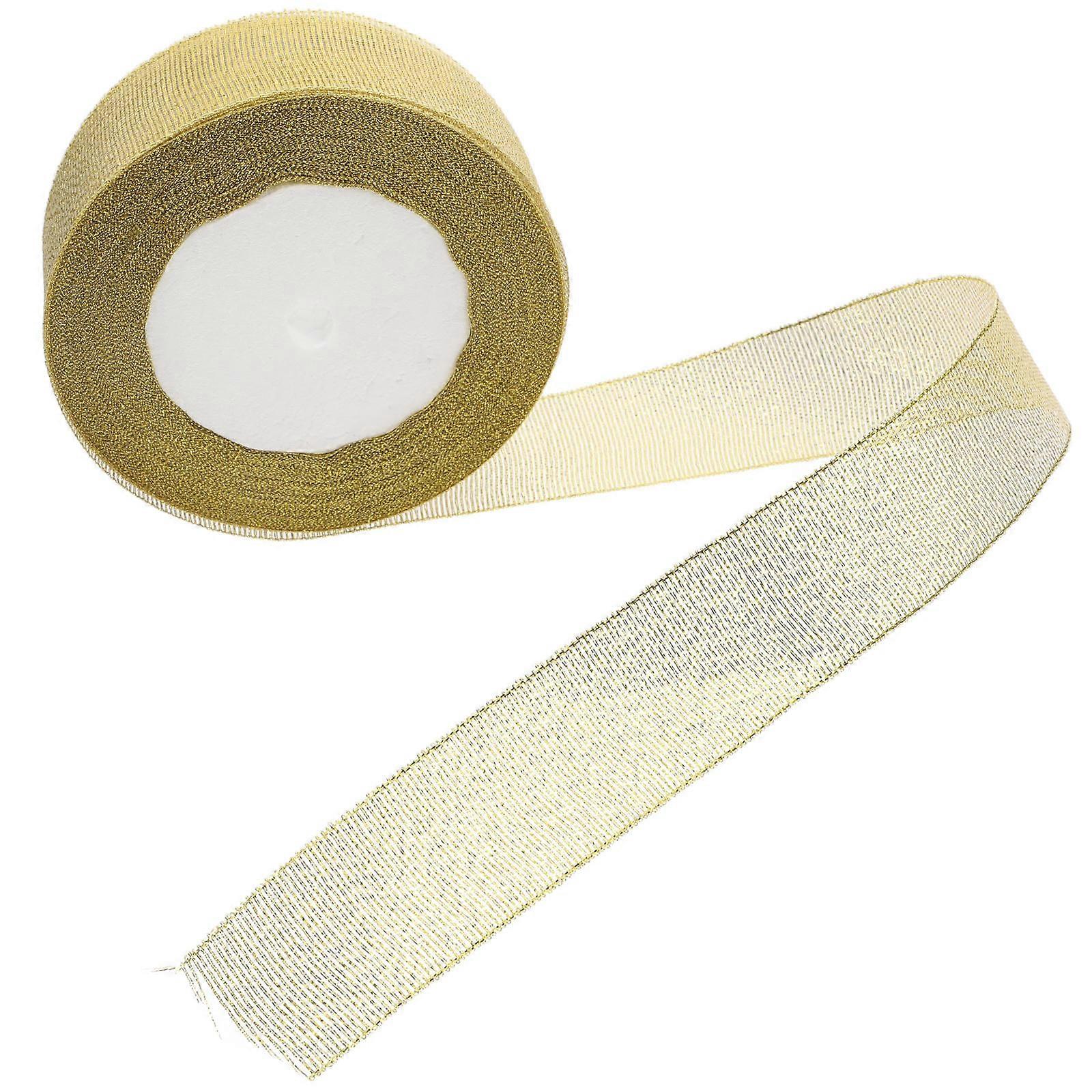 סרט פרחוני רדיד מתכתי לפסטיבל חג עטיפת מתנה 2200.00X3.00X0.10 ס"מ מלאכת יד DIY 1 סט