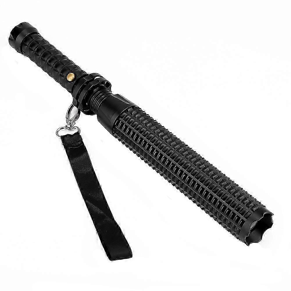 Telescopic Self-Protecting Stun-Equipped Security Baton Flashlight