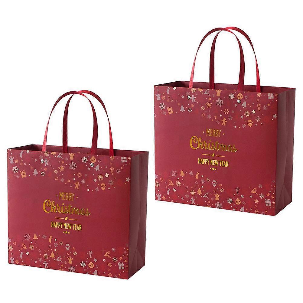 Versatile Candy Bag Christmas present Bag Rectangular Dark Red 22X20CM Storage 2Pcs