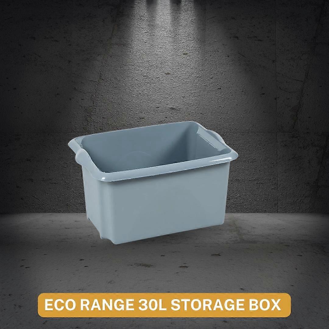 ECO RANGE 30L STORAGE BOX PLASTIC - Durable, Eco-Friendly, and Versatile Storage Solution Household Organiser Decor Smooth