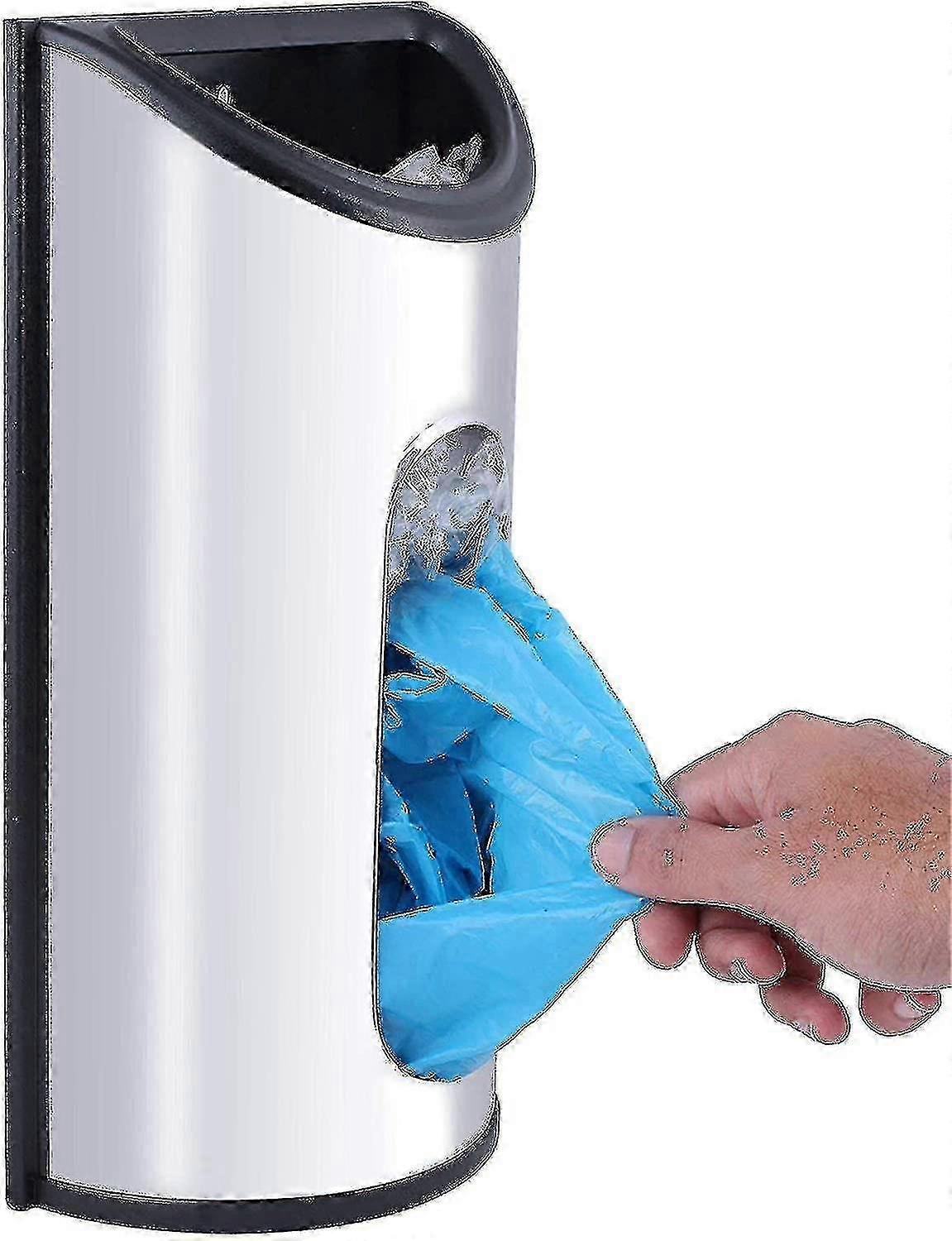 Wall Mount Plastic Grocery Bag Holder and Dispenser for Kitchen Use