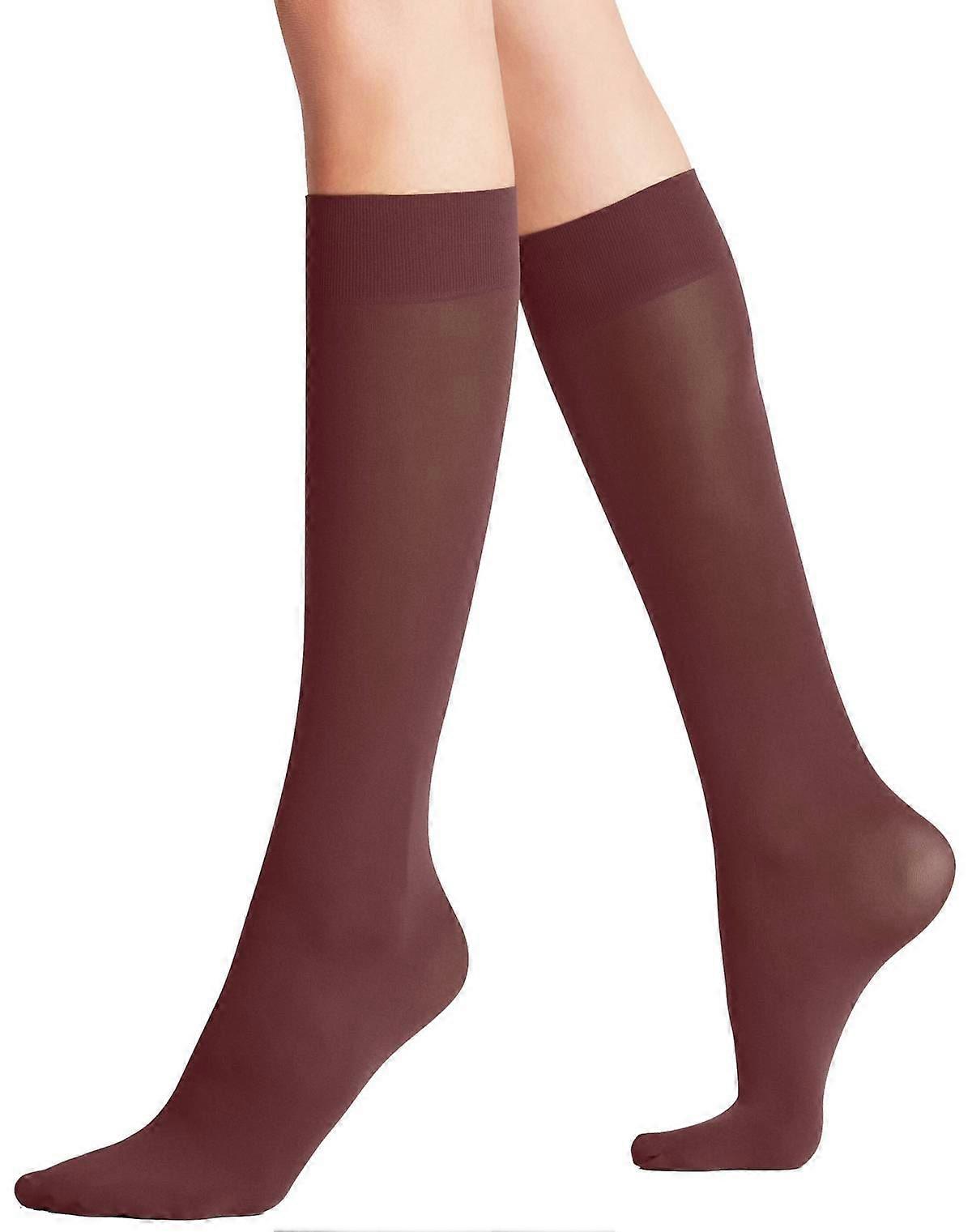 Falke Pure Matt 50 Denier Knee-High Tights - Cayenne Red