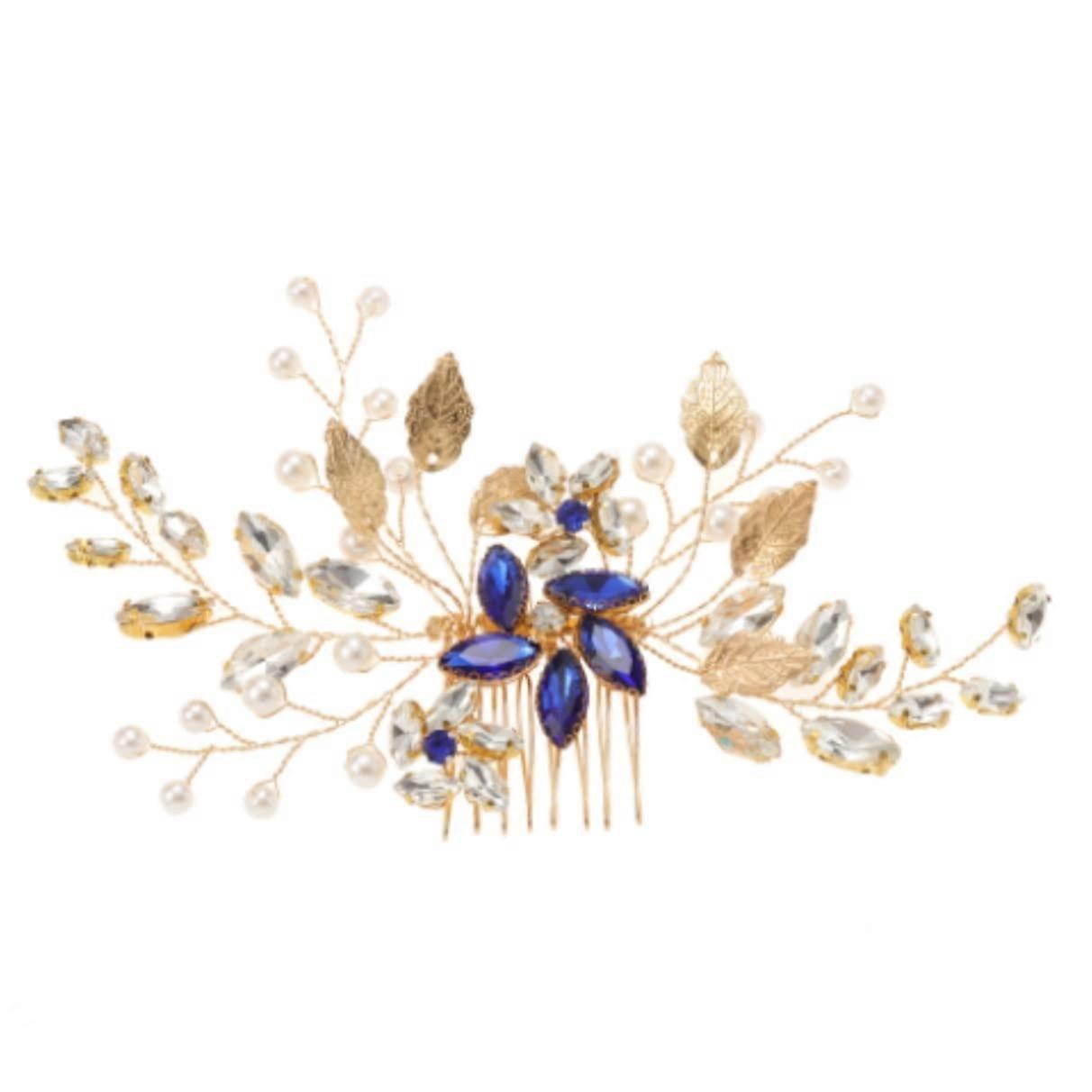 Hair Comb Women's Hair Side Comb Clip Plastic Rhinestone Hair Clip Comb Hair Accessories Hair Comb for Clip (A) One size