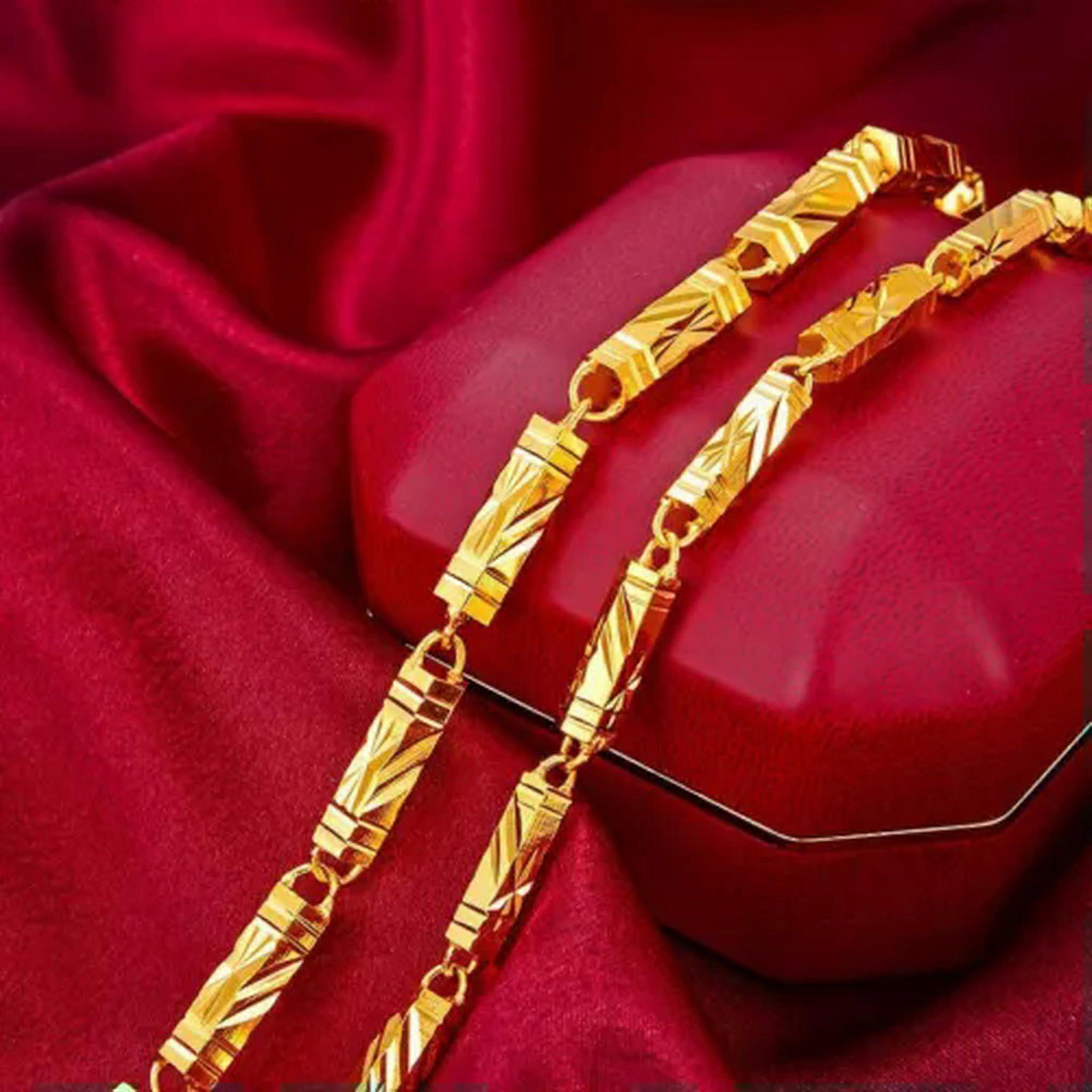 Men's Hip Hop 24K Gold Plated 6/7/8 MM Hexagon Necklace Chain Jewelry Gift 6 MM