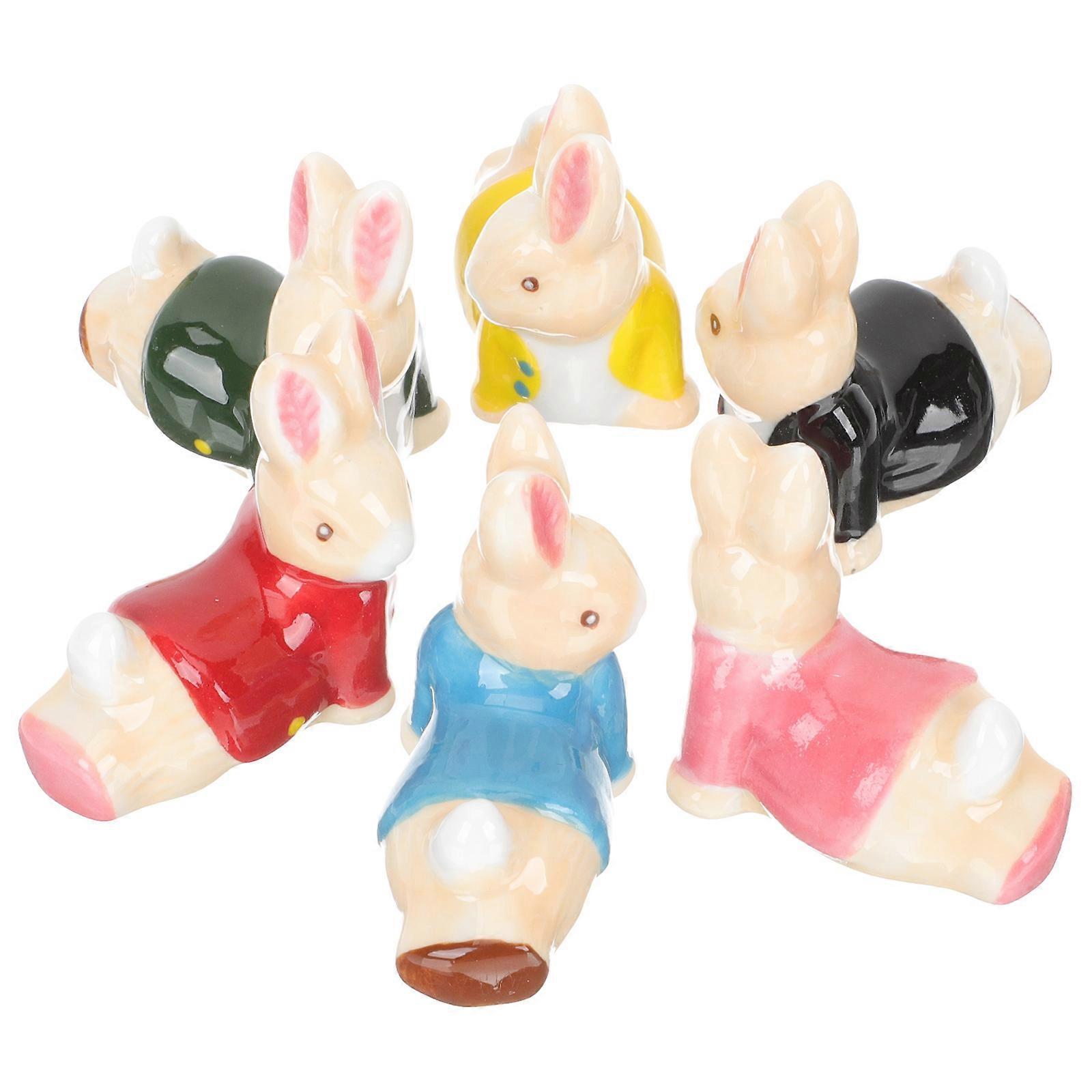 Ceramic Crafts Chopsticks Stands Holding Forks Household Users 6Pcs