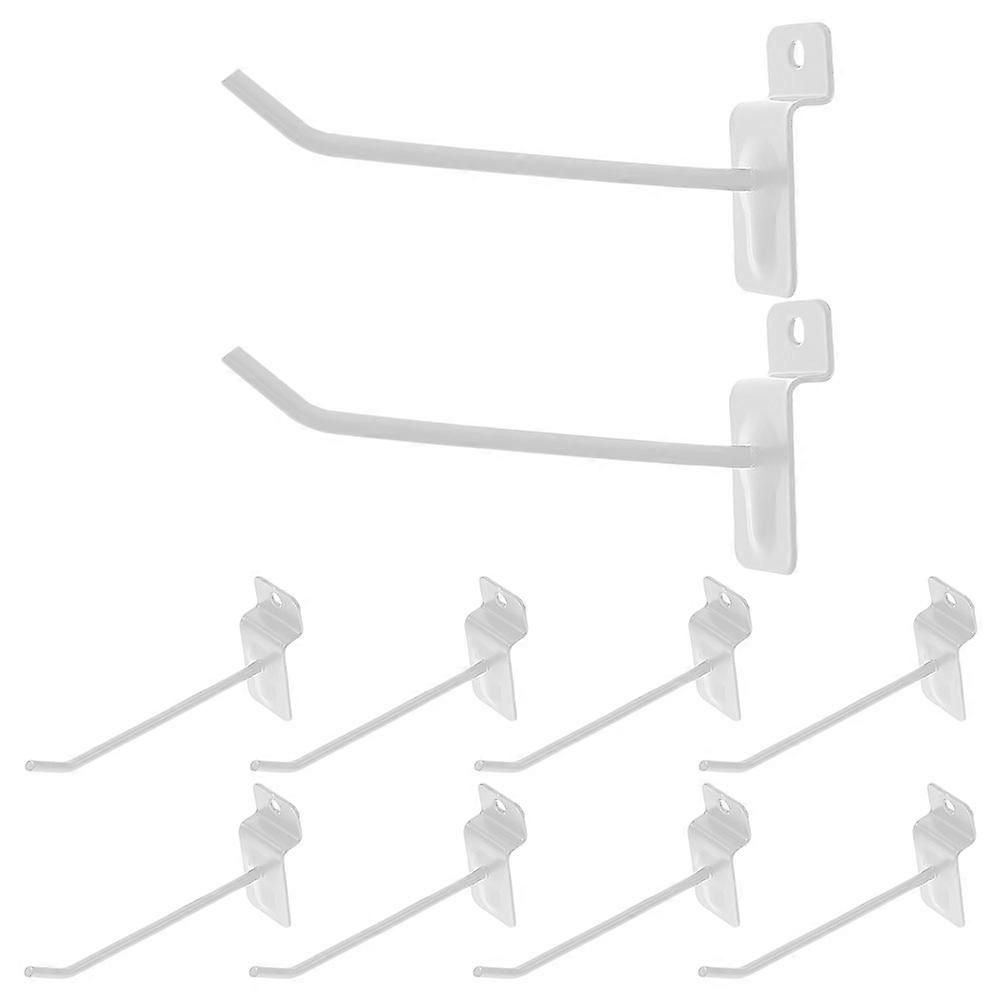 Goods Shelf Hook Business Owners Displaying White 10cm 10Pcs